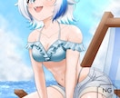 フィッティング量産一枚絵【水着】を描きます Vtuber / Vライバーさんに大人気の量産シリーズです！ イメージ8