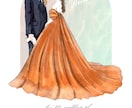 結婚式*多幸感溢れるウェルカムボードをお描きします 結婚式を彩るふんわり柔らかい似顔絵イラスト イメージ1