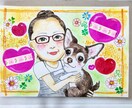 似顔絵、イラストオーダーでお作りします ポップで色鮮やかな可愛い似顔絵、イラスト イメージ2