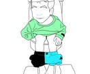 写真を元に、カラフルなおしゃれイラスト描きます ロゴ、ファッション、美容、化粧品向けイラスト イメージ1