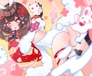 かわいい女の子のイラスト作成します 2次元の美少女が大好きな全人類に捧ぐ イメージ1