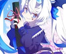 アニメ塗りのかわいいイラストを描きます 活動者様にオススメ！動画や配信のサムネイルにいかがですか？ イメージ1