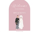 大人可愛いオシャレなイラストを作成します 結婚式オタクがお写真をもとに心を込めて描きます！ イメージ1