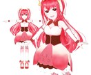 オリジナルキャラクターモデル（VRM）作成します キャラデザからフルスクラッチ３Dモデルを！ イメージ3