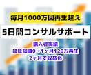 実績多数の私が5日間YouTubeコンサルします YouTube歴半年の購入者→1ヶ月120万再生&後に収益化 イメージ1