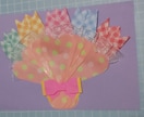 お花と着物ドレスのメッセージカード作ります ☆可愛いオリジナルの折り紙メッセージカードの贈り物☆ イメージ7