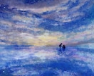 色彩豊かな“空と自然の風景画”とシルエット描きます 星・雲、空のグラデーションなどの美しさを表現します イメージ3