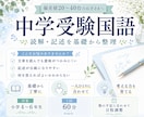 中学受験国語｜偏差値20〜40台を伸ばします 読解・記述・文法を基礎から整理します イメージ1
