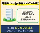 超強力！co.jpの中古ドメインでSEO対策します 正式な法人企業でないと取得できないco.jpは超強力！ イメージ1