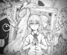 オリジナルペン画イラストを作成します モノクロの世界観を描きます◈ アイコンやヘッダーにも！ イメージ9