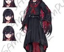 女の子のキャラクター立ち絵を制作します 顔アイコン-全身/デザイン/1+3種の表情差分込/お急ぎ可 イメージ2