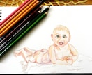赤ちゃんの似顔絵を描きます。すぐに大きくなってしまう可愛い赤ちゃんの姿を絵に残しませんか？  イメージ1