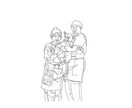 大切な写真をシンプルな線画イラストでお届けします 真心こめた線で描く、心に残る一枚 イメージ5