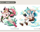 鮮やかさと立体感を両立したキャライラスト制作します 明暗差を活かした、印象に残るビジュアル表現が得意です イメージ8
