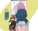 かわいい犬たちを描きます あなたと愛犬の思い出の1枚をお手伝いします イメージ2