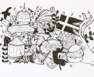ボールペン画描きます テーマやモチーフに沿って一色ボールペンで華やかに書き上げます イメージ5
