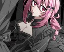 アニメ絵柄で可愛いパキパキのイラスト描きます 髪や衣装の動き、表情にこだわりを持っています！ イメージ3