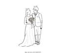 雰囲気そのままウェディング線画イラストを描きます 前撮り 結婚式 ウェルカムボード 結婚祝い 記念日 イメージ1