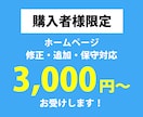 購入者様限定！HP修正・追加・保守お受けします ご購入後の作業までサポートさせていただきます！ イメージ1