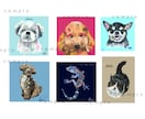 ペットのお写真をアート風イラストにします 動物のお写真を唯一無二のアートな作品に！ イメージ5