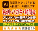 印刷物をそっくり再現作成します 名刺・封筒・ハガキ等をaiイラストレーターで入稿OK！ イメージ1