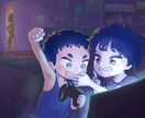 その世界観を表す1枚絵を描きます かわいい、かっこいい人物で優しい雰囲気やクールな雰囲気など イメージ3
