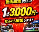 なんでも動画編集します！ます 学生時代から動画編集をしていた超安価な動画編集者！ イメージ1