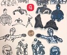 あなたの似顔絵を消しゴムはんこにします 写真をもとに似顔絵を描き、そのままはんこに！ イメージ6