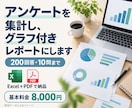 アンケートを集計し、グラフ付きレポートにします 200回答・10問まで。ExcelとPDFで納品 イメージ1