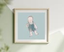 赤ちゃん子供ベビーキッズイラストにします ママ・パパ・ペットもイラストにできますよ♪ イメージ3