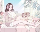 二級建築士が理想のインテリアの部屋イラスト描きます Vtuber配信用背景/サムネイル/ヘッダー/一枚絵など イメージ6
