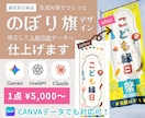のぼり旗デザイン☆画像☆をAiデータに変換します のぼり旗デザイン☆マルシェ・キッチンカー・イベント出店など☆ イメージ1