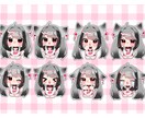 2頭身デフォルメ表情差分8種セットをお描きします もちもちかわいいちびキャラを安く沢山制作します イメージ2