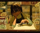 背景付きキャラクターイラスト描きます 丸投げでサムネイル作成　MV、楽曲ジャケット、Vtuber等 イメージ1