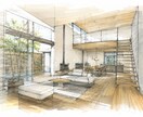 暖かみのある手書き風外観、内観パースを描きます 住宅・店舗を暖かく見せる手書き表現 イメージ1