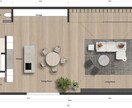 プレゼン用の住宅のイメージ図面作成します PDFの平面図から、プレゼン用のイメージ図面を作成します。 イメージ1