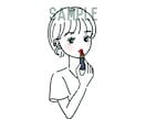 商用利用◎シンプルでお洒落な女性のイラスト描きます SNSのアイコン等に★ポイントカラーでシンプル可愛い！ イメージ2