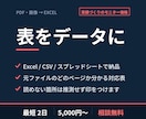 PDF・画像の表をExcelにします 手入力していた表を、そのまま使えるデータに変換 イメージ1