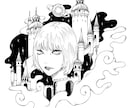 モノクロイラスト描かせていただきます モノクロイラストを描きます、デフォルメキャラも可能です イメージ4