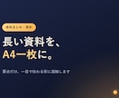 資料や情報をA4ペラ1に爆速でまとめます 資料や情報をA4ペラ1に爆速でまとめます イメージ1