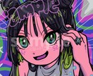 SNSで目立つ★鮮やかでかわいいアイコン描きます ポップでおしゃれなキャラアイコンをお手軽価格で描きます！ イメージ4
