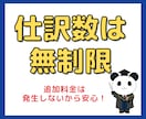 仕訳数は無制限！マネーフォワードの入力代行します 丸投げOK！青色対応！仕訳数無制限で4,000円/１ヶ月分！ イメージ5