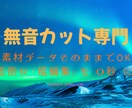 3本または90分まで　無音カット一括代行します 「Python自動処理」で素材作りを時短 イメージ1