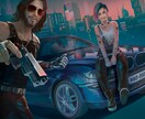 リアルからポップまで乗り物＋人物等描きます バイク・車などを幅広い絵柄で、人物や背景との組み合わせも可 イメージ3