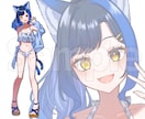 商用・二次・キャラデザ込み！　立ち絵制作いたします 衣装や表情にもこだわり、活動に長く使えるものをお届けします イメージ4
