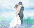 水彩タッチのフルオーダーウェディング似顔絵描きます データ納品の水彩タッチのかわいい似顔絵ウェルカムボード⭐︎ イメージ5