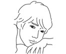 即日！モノクロシンプル似顔絵かきます インスタにすぐアップできるサイズのシンプルなイラストです！ イメージ6