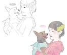 シンプルでやさしいタッチの似顔絵描きます ◎結婚式や誕生日などの記念日に◎家族・子供・赤ちゃん・ペット イメージ8