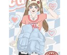 可愛いおしゃれなイラスト、アイコン、描きます 実績作り中！！お安くご依頼承ります！！！^_^ イメージ1