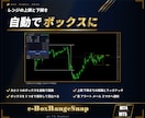 MT4/MT5ボックスレンジを自動描画し保存します レンジの上限と下限を自動で描き、抜けたかがひと目でわかる イメージ1